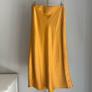 Forever 21 Satin A-line Midi Skirt in Butterscotch, Small
NWT